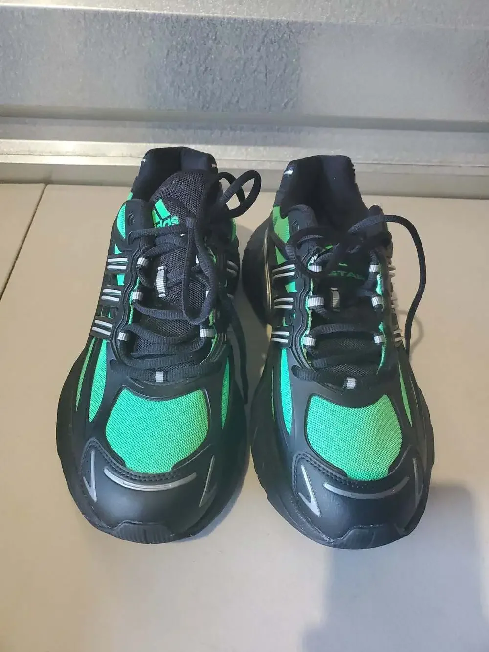 Adidas Adistar XLG 2.0 Sneakers in Core Black and Lucid Green